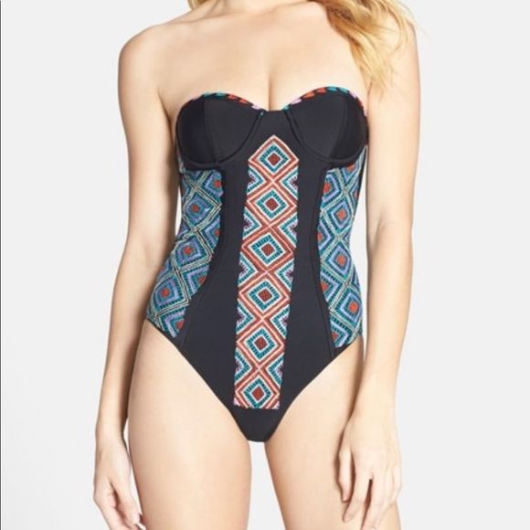Beach Riot Cleopatra Bustier One-Piece Bathing Suit - Picture 1 of 8